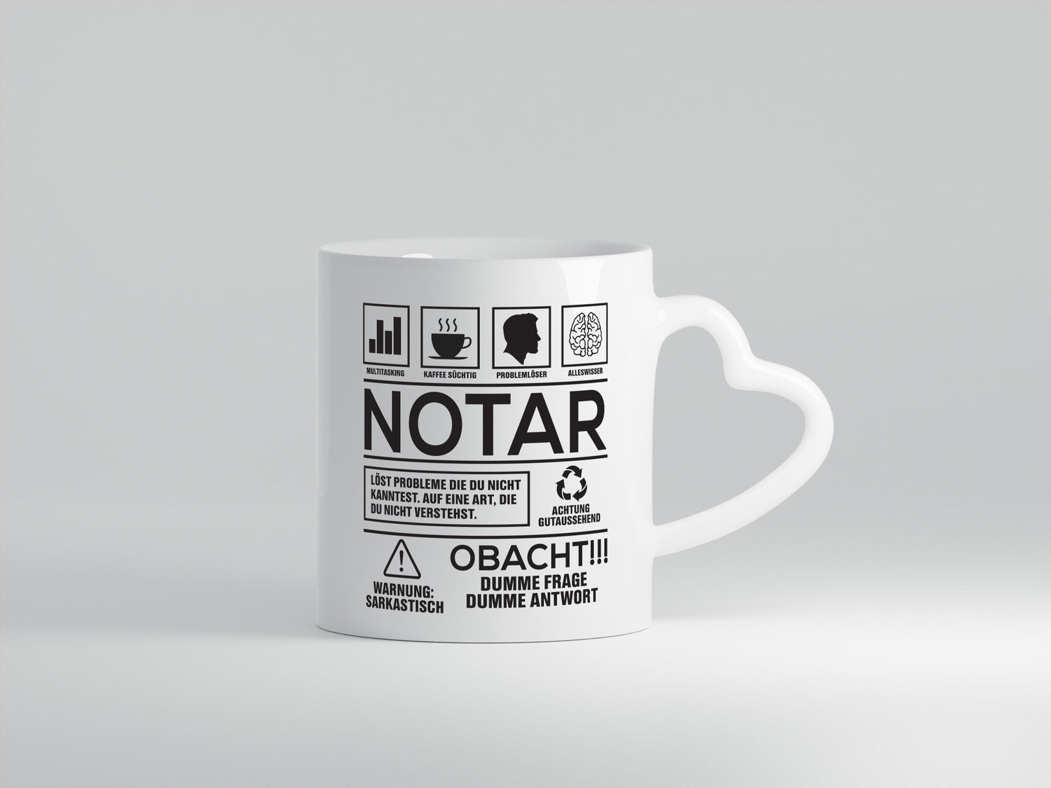 Achtung Probleme Notar | Jurist lustig Humor Geschenkidee Geschenk Tasse