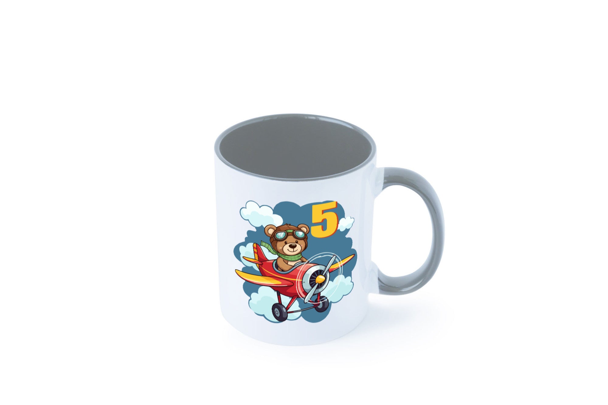 5. Geburtstag | 5 Jahre Kinder Pilot Flugzeug Geschenkidee Humor Tasse