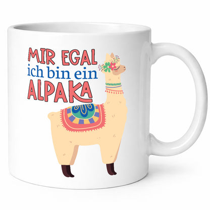 Mir egal, ich bin ein Alpaka | Lama Juckt mich nicht Geschenkidee Humor Tasse