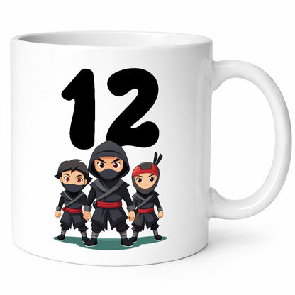 12. Geburtstag | 12 Jahre Ninja lustiger Spruch Geschenk Geschenkidee Tasse