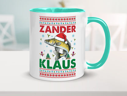 Zander Klaus | Ugly Christmas Angler Angeln v2 Geschenk Humor Geschenkidee Tasse