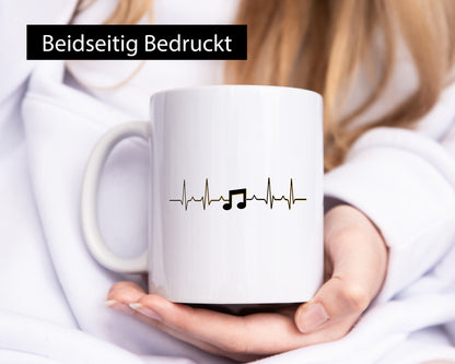 Note Herzschlag | Musik Symbol Musiker Musikant lustig Humor Geschenkidee