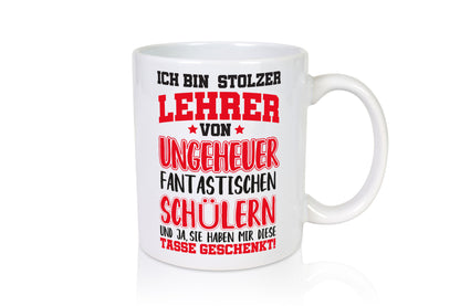 Stolzer Lehrer | Beruf Tasse Schüler Humor Schule lustig Arbeit Kollegen Büro