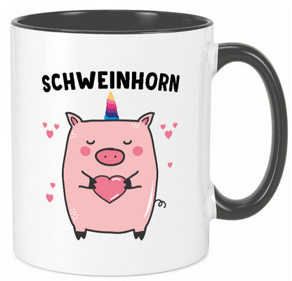 Schweinhorn lustig Humor Geschenkidee Geschenk Tasse
