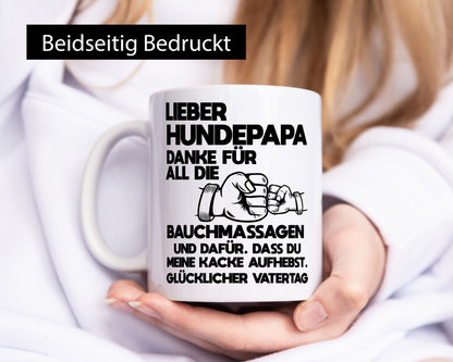 Hundepapa, danke Bauchmassagen, Kake aufheben | Vatertag Geschenkidee Familie