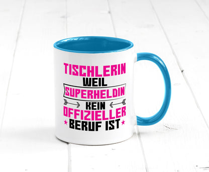 Superheldin Tischlerin | Tischlerei Geschenkidee Humor Tasse