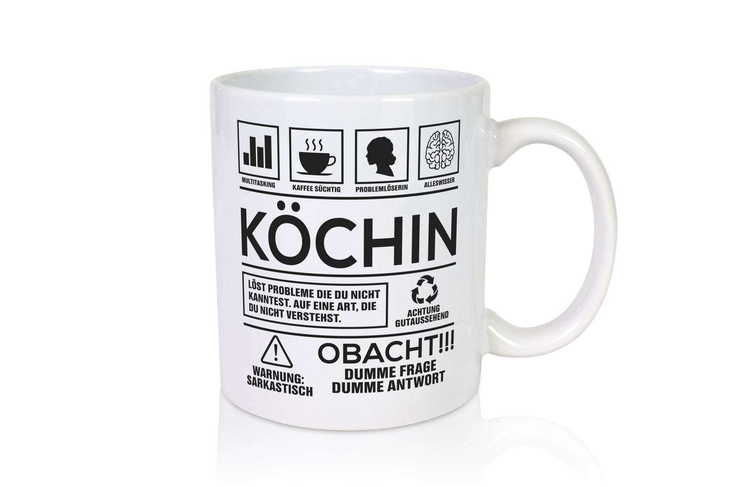 Achtung Probleme Köchin | Chefköchin Chefkoch Geschenkidee Arbeit Kollegen Büro