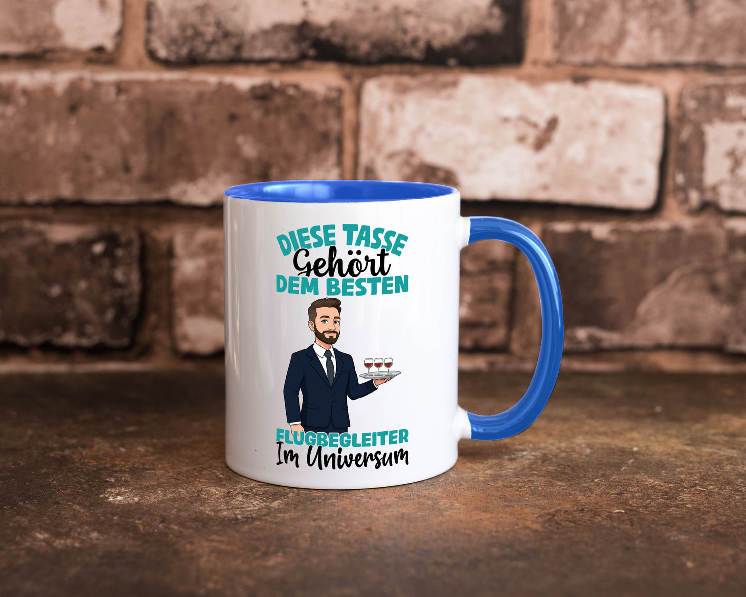 Im Universum: Flugbegleiter | Steward Flughafen Humor Geschenkidee Tasse