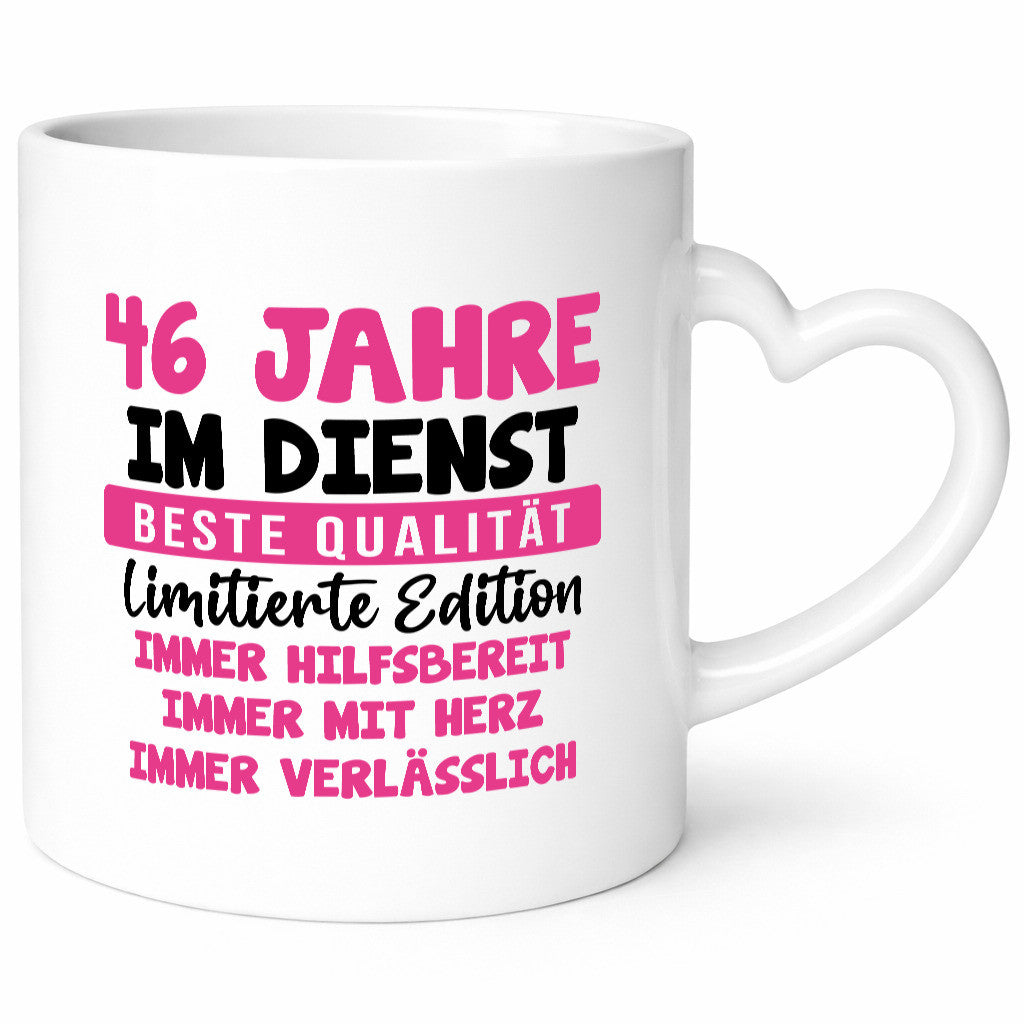 46 Jahre im Dienst | Jubiläum Arbeit v10 Geschenkidee Kollegen Büro Humor Tasse