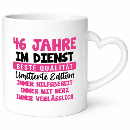 46 Jahre im Dienst | Jubiläum Arbeit v10 Geschenkidee Kollegen Büro Humor Tasse
