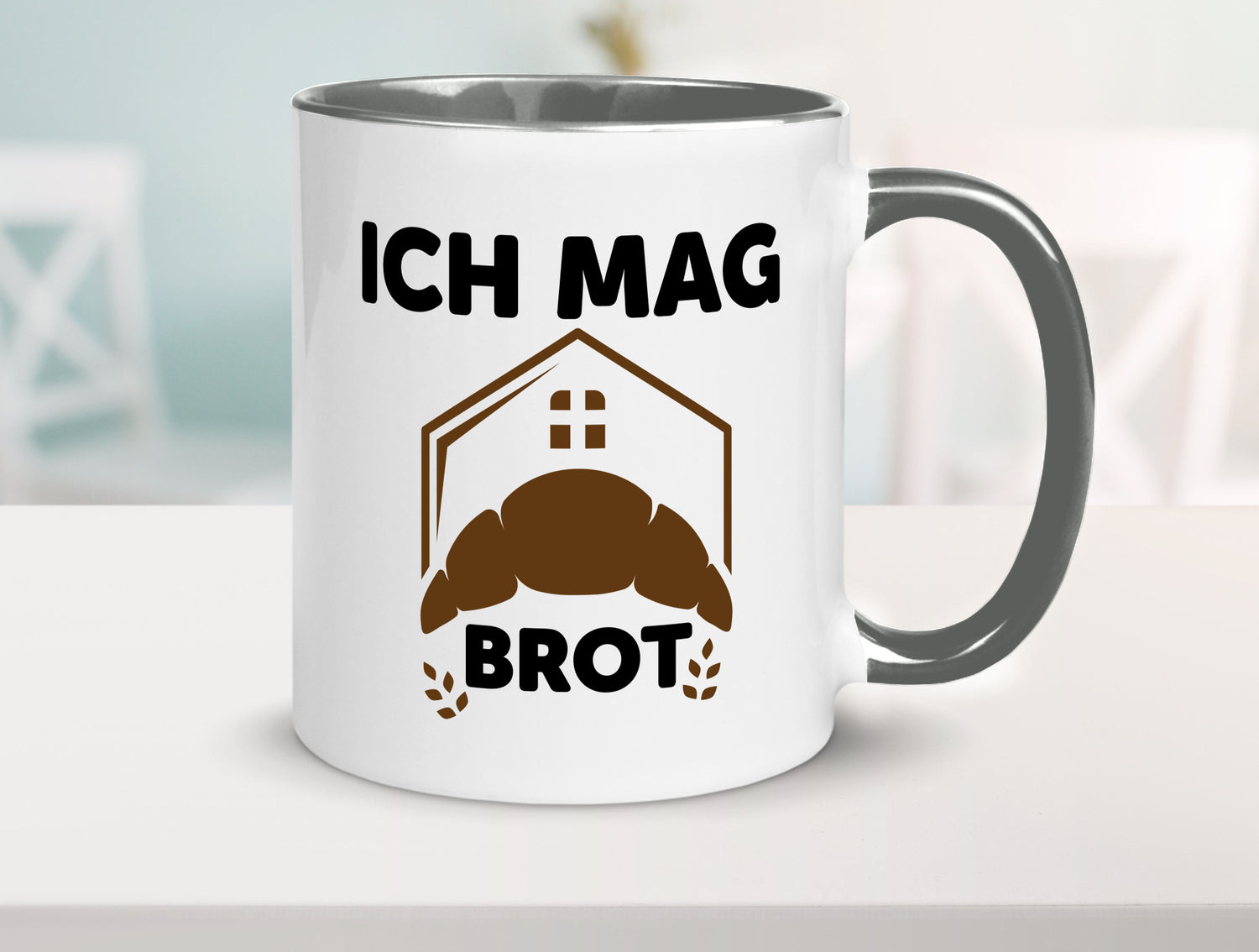 Ich mag Brot | Bäcker backen lustiger Spruch Geschenk Humor Geschenkidee Tasse