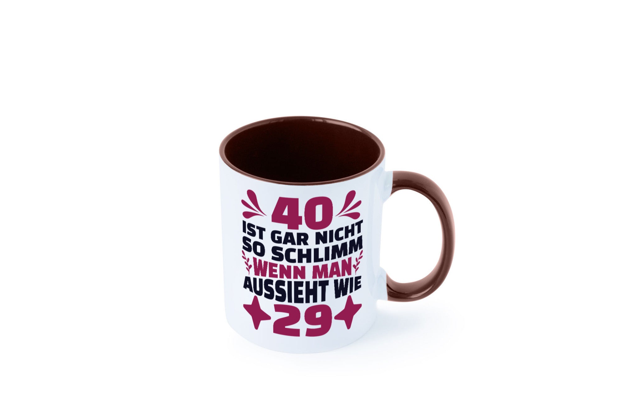 40 ist gar nicht schlimm | 40. Geburtstag Jung aussehen Geschenkidee Humor Tasse
