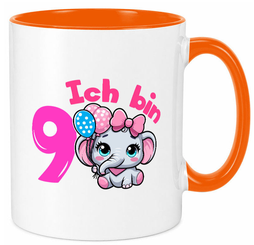 9. Geburtstag | 9 Jahre Elefant Mädchen Geschenk Geschenkidee lustiger Spruch