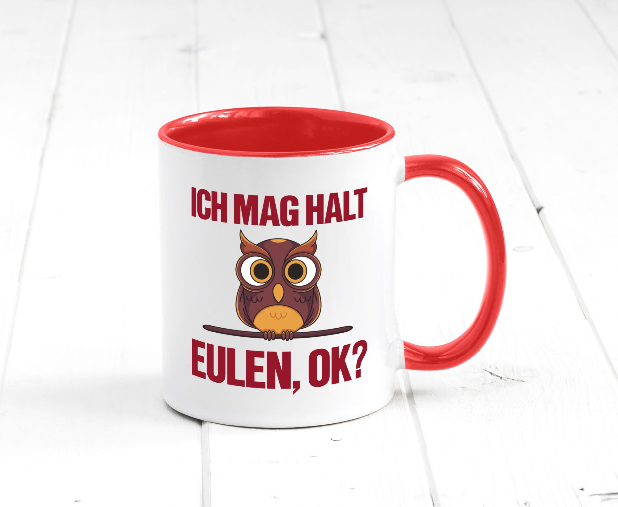 Ich mag Eulen | Spruch süße Eule Motiv lustiger Geschenk Humor Geschenkidee