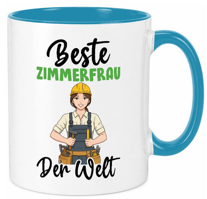 Beste Zimmerfrau| Holzbau | Handwerkerin v2 Geschenk Humor Geschenkidee