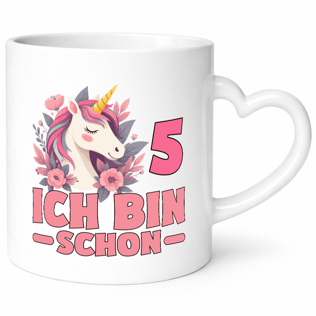 5. Geburtstag | 5 Jahre Einhorn bin schon Mädchen Geschenkidee Humor Tasse