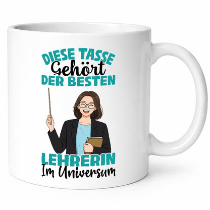 Im Universum: Lehrerin | Schule Beruf Schüler Geschenk Arbeit Kollegen Büro