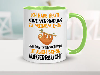 Tatenvolumen aufgebraucht | Spruch Humor Faultier Tierliebhaber Geschenkidee