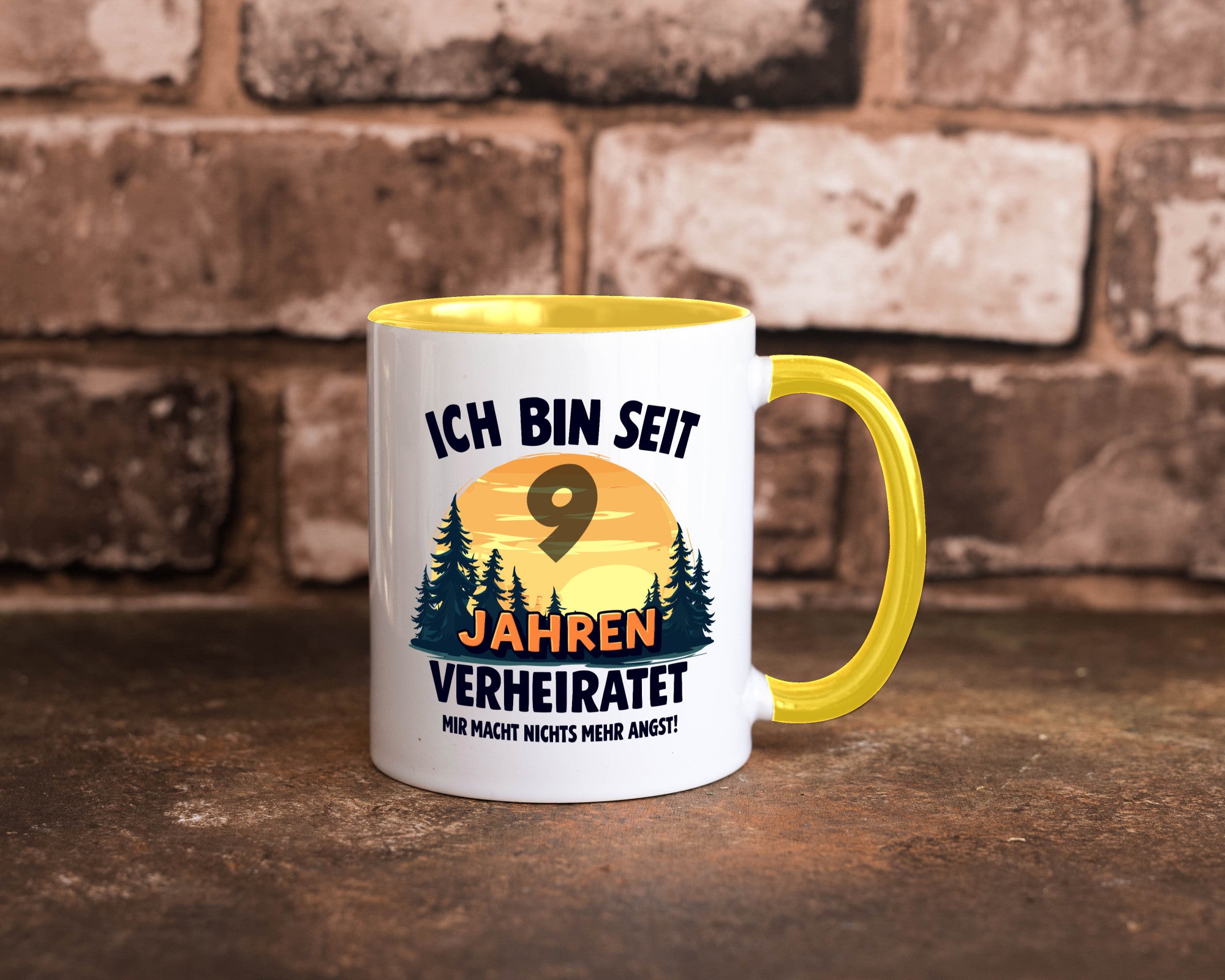 Ich bin Verheiratet | 9. Hochzeitstag Ehepaar v2 Geschenkidee Humor Tasse