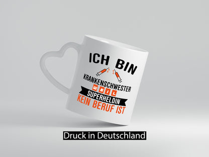 Krankenschwester Superheldin | Beruf Tasse Pflegerin Humor Arbeit Kollegen Büro