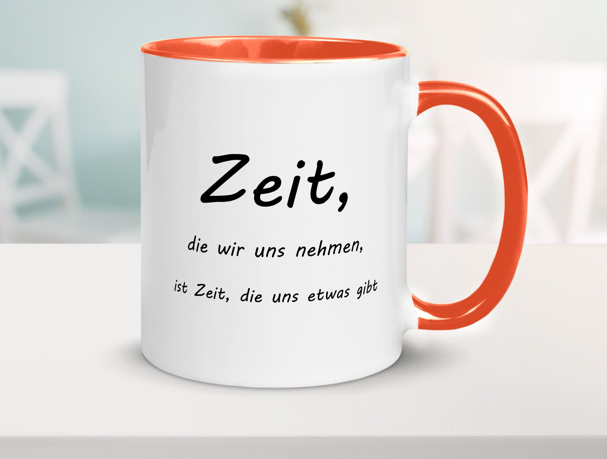 Zeit die wir uns nehmen ist etwas gibt Humor Geschenkidee Tasse