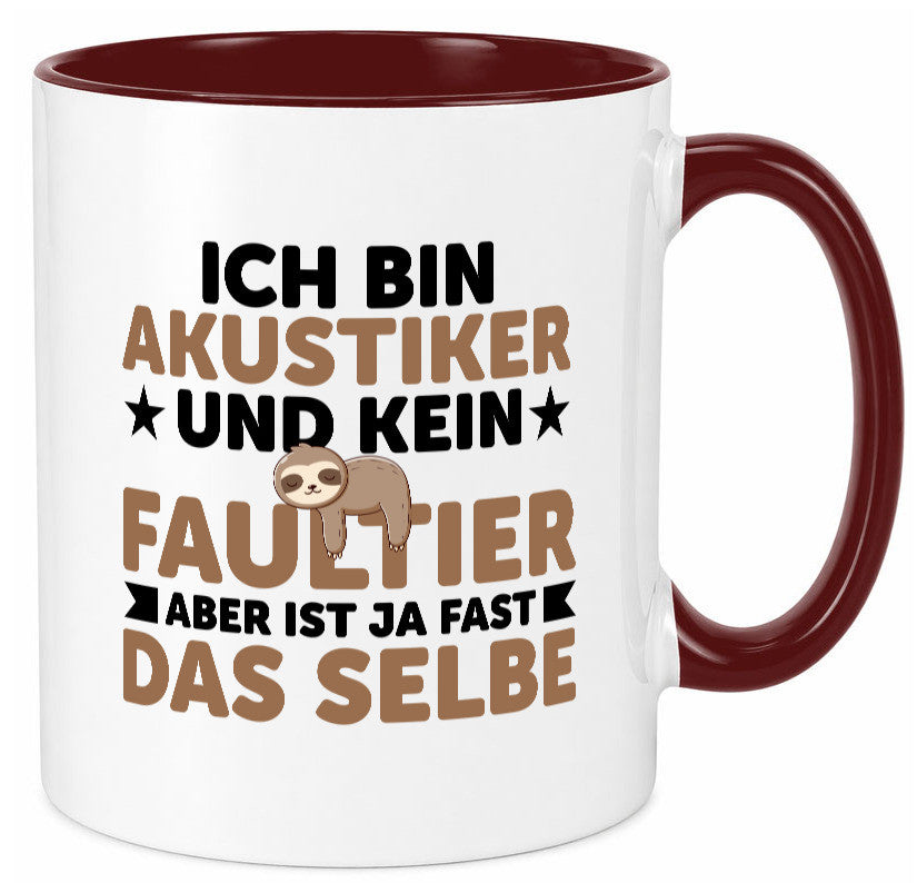 Ich bin kein Faultier: Akustiker | Akustik Geschenk Tierliebhaber Humor