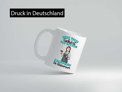 Im Universum: Kauffrau | Kauffrauen lustig Humor Geschenkidee Geschenk Tasse