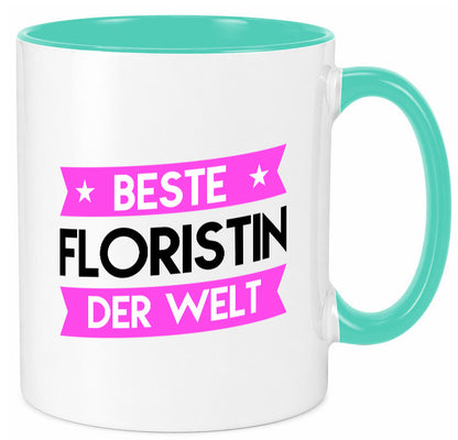 Beste Floristin | Blumen Verkäuferin Geschenk Humor Geschenkidee lustiger Tasse