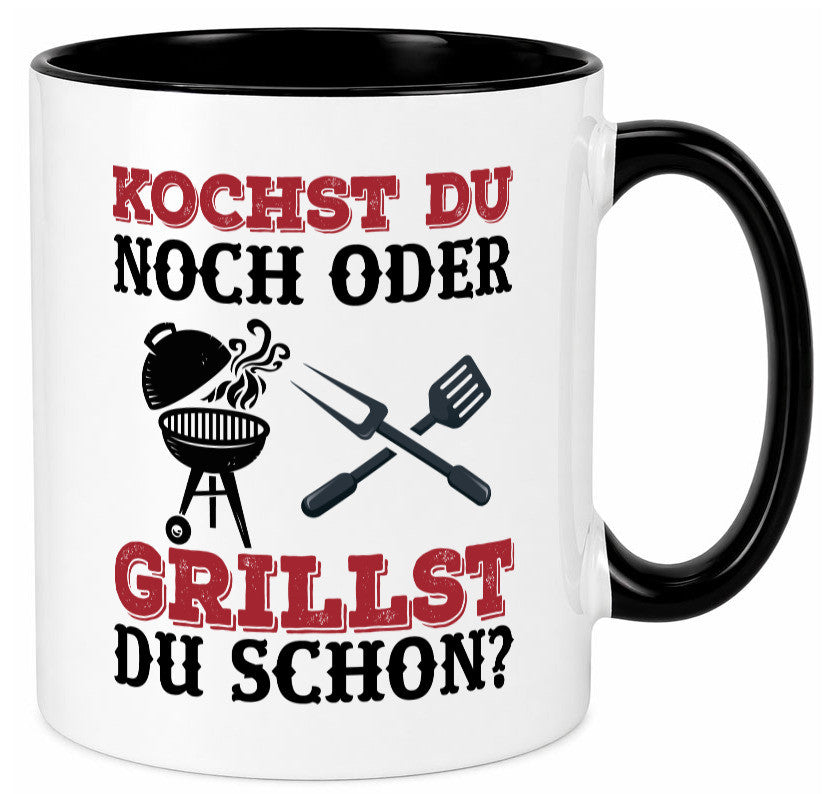 Grillst du schon? | Spruch Tasse Grillen Männer Geschenkidee Humor