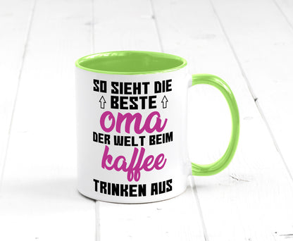 Beste Oma der Welt | Großmutter Tasse lustiger Spruch Geschenk Familie