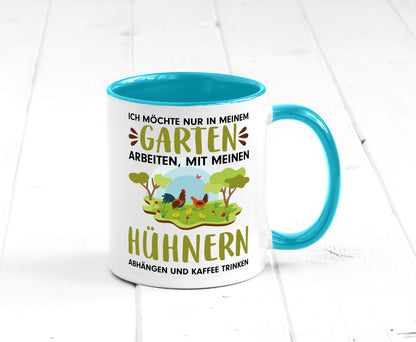 Garten Hühner | Gartenarbeit Tasse Bauernhof Spruch lustiger Geschenk Arbeit