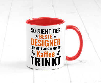 Kaffee trinkt: Designer Beruf | Mode Geschenkidee Arbeit Kollegen Büro Humor