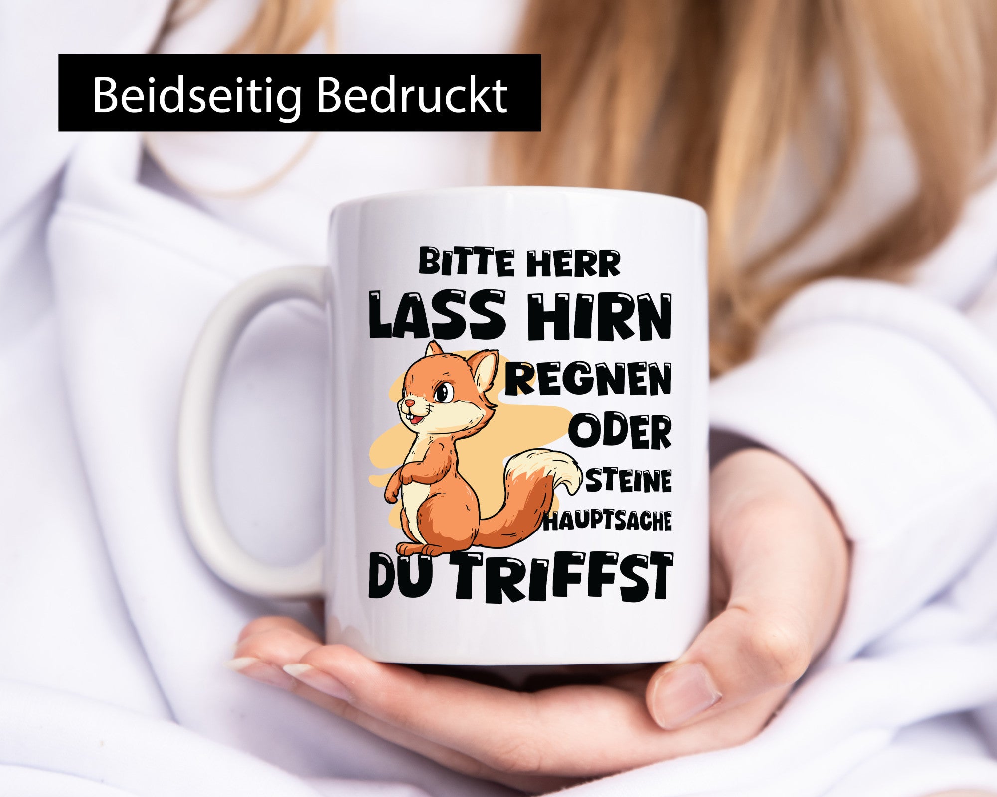Bitte lass Hirn Regnen | Dumme Menschen Einhorn Geschenkidee Humor Tasse