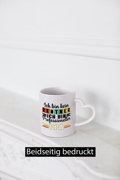 Bin kein Rentner Profesioneller Opa | Großvater Humor Familie Geschenkidee Tasse