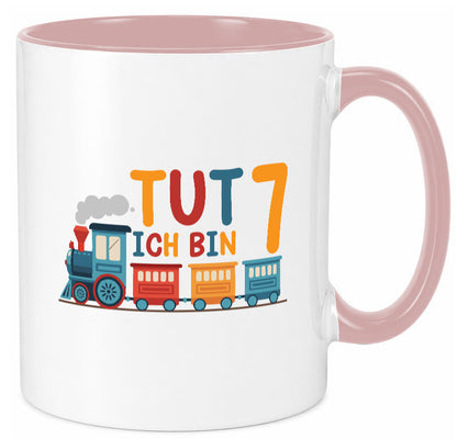 7. Geburtstag | 7 Jahre Eisenbahn Zug junge Humor Geschenkidee Tasse