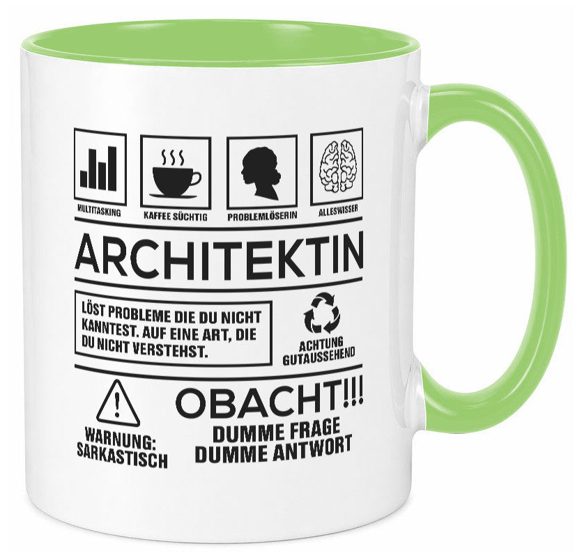 Achtung Probleme Architektin | Architektur Büro lustig Arbeit Kollegen Geschenk