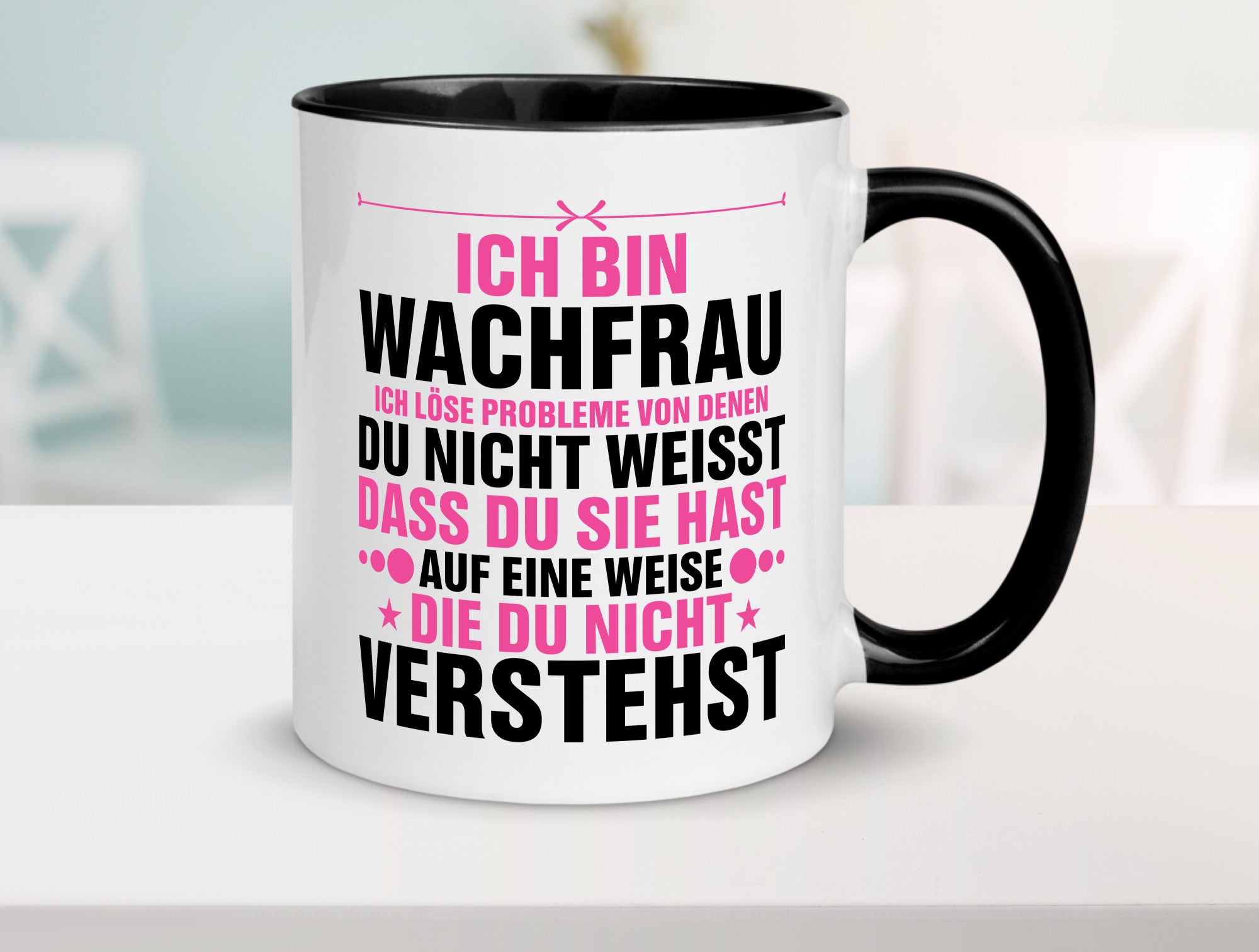 Löse Probleme: Wachfrau | Wachpersonal Nachtwächter Geschenk Humor Geschenkidee