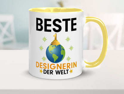 Welt Beste Designerin | Mode lustiger Spruch Geschenk Humor Geschenkidee Tasse