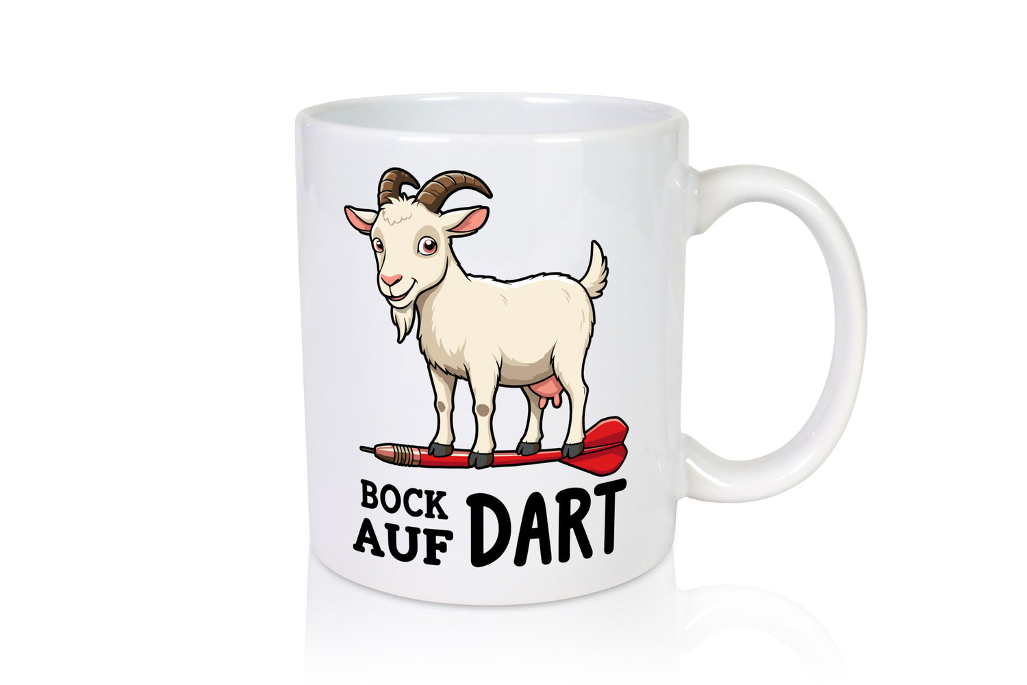 Bock auf Dart | Dartspieler Dartpfeil Ziegenbock v2 Geschenkidee Humor Tasse