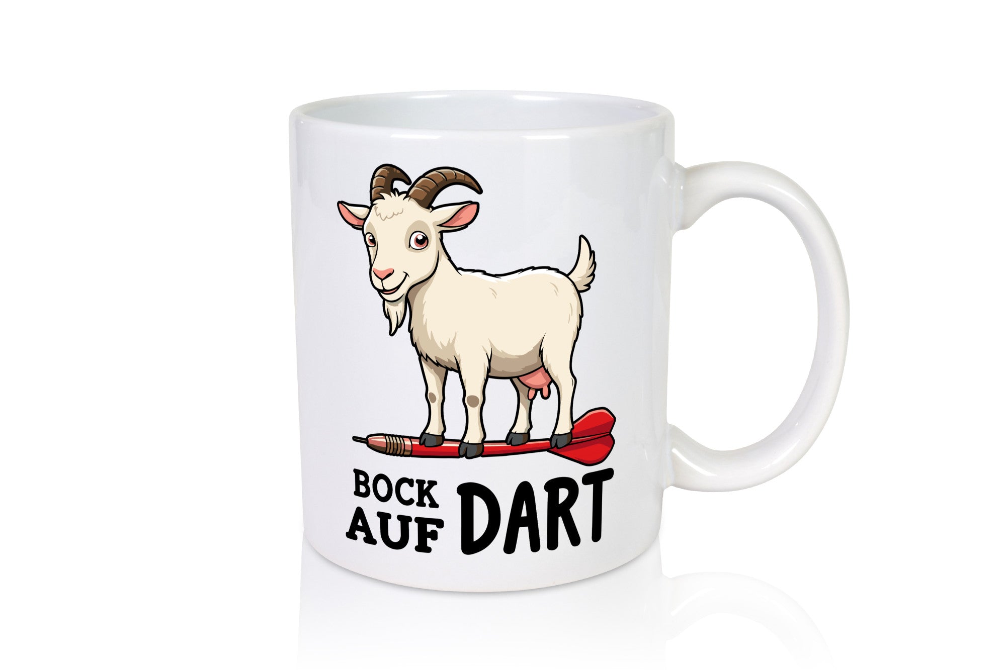 Bock auf Dart | Dartspieler Dartpfeil Ziegenbock v2 Geschenkidee Humor Tasse