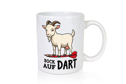 Bock auf Dart | Dartspieler Dartpfeil Ziegenbock v2 Geschenkidee Humor Tasse