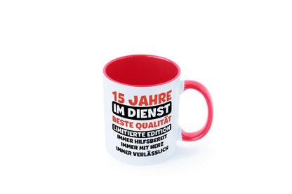 15 Jahre im Dienst | Jubiläum Arbeit v3 lustig Kollegen Büro Geschenk Tasse