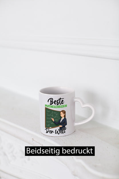 Beste Mathelehrerin | Lehrer Mathe v2 lustig Humor Geschenkidee Geschenk Tasse
