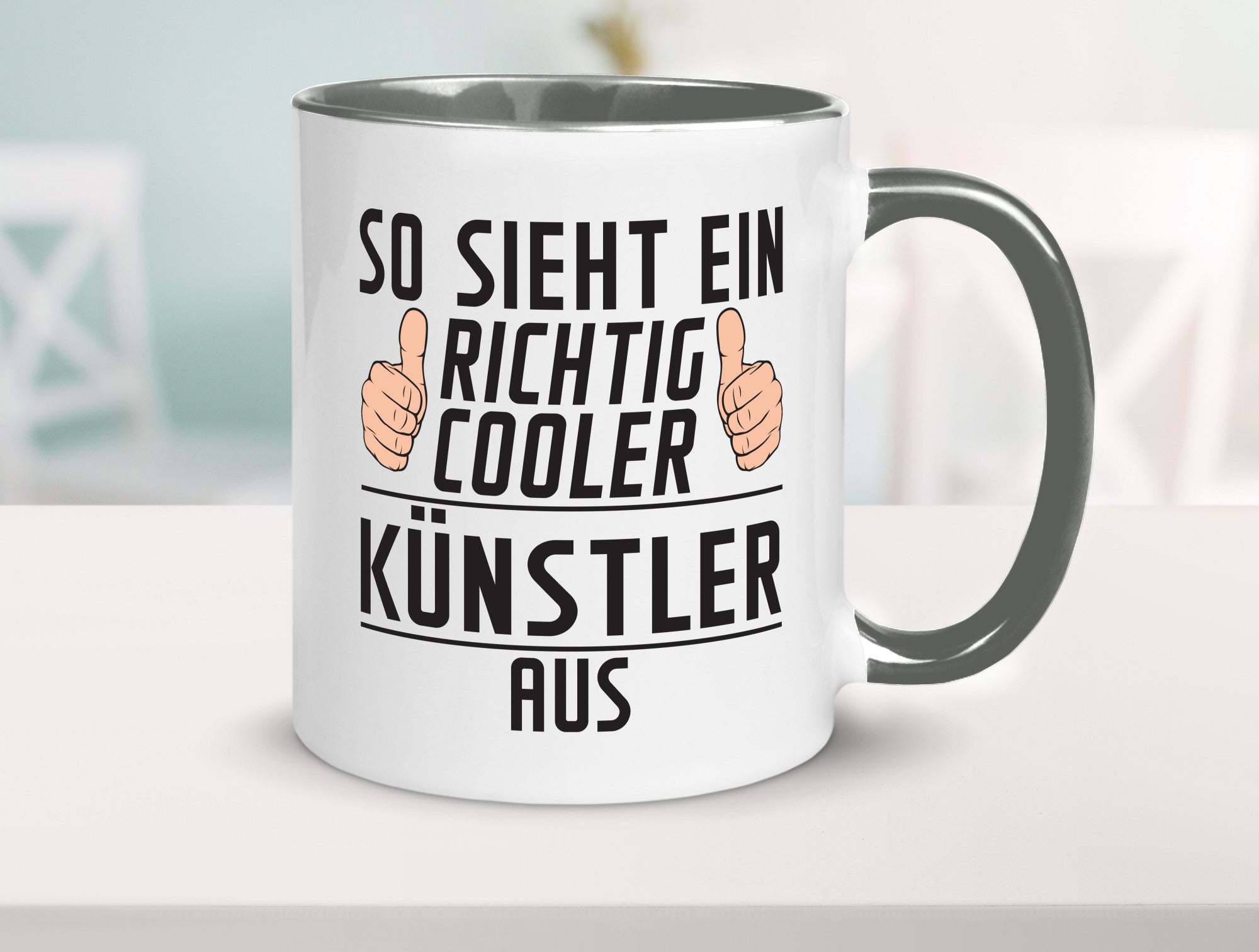 Richtig Cooler Künstler | Spruch lustig Kunst Geschenkidee Humor Tasse