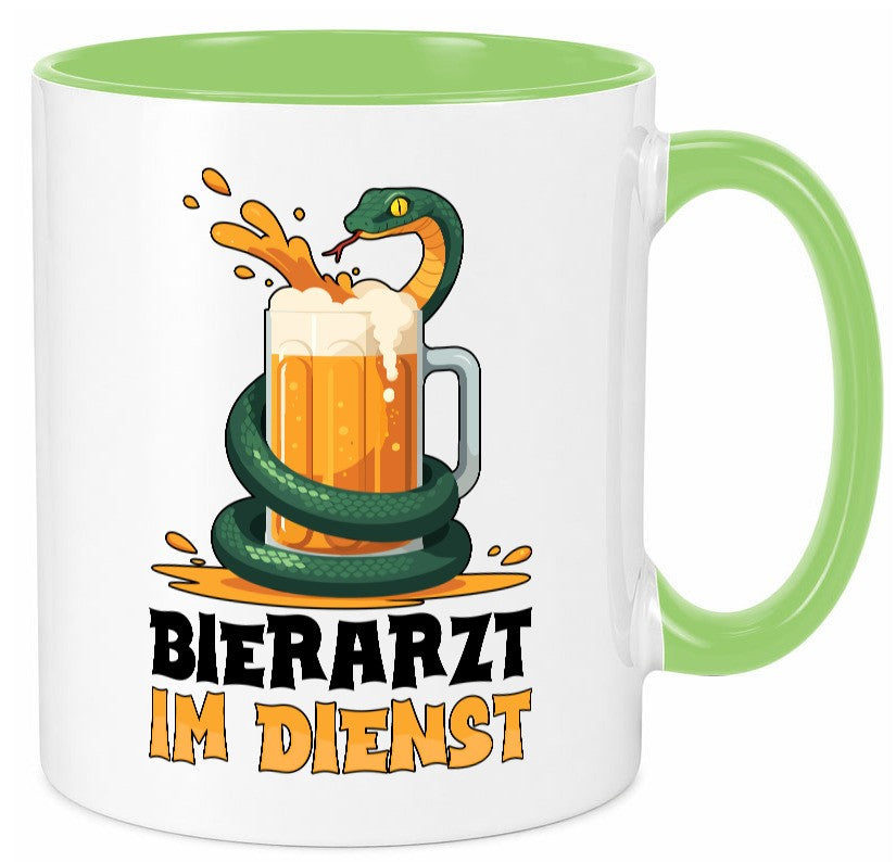 Bierarzt im Dienst | Tierarzt Arzt Geschenk Tierliebhaber Humor lustiger Spruch Tasse
