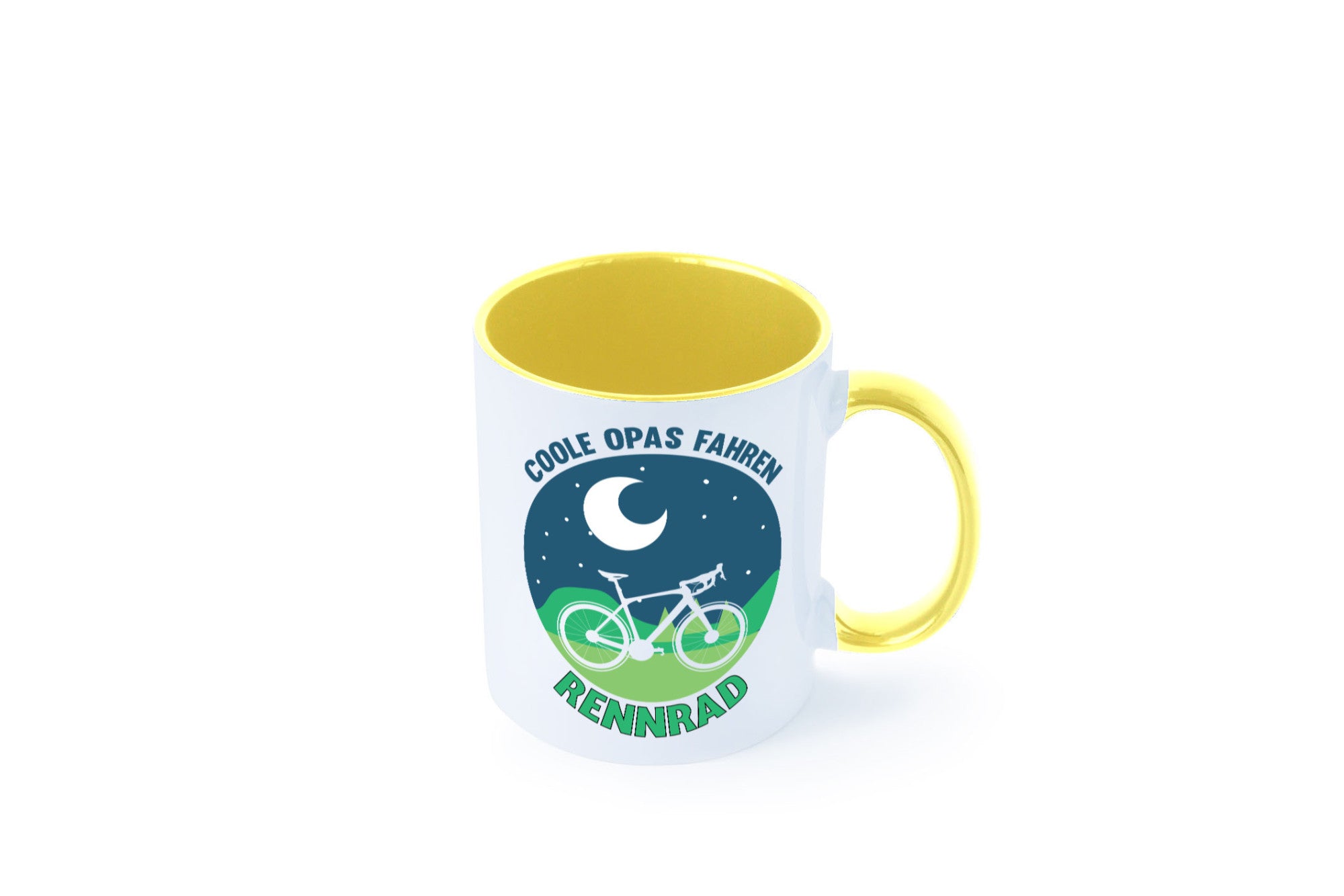 Coole Opas fahren Rennrad | Mond Landschaft Geschenk Familie Geschenkidee