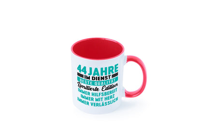 44 Jahre im Dienst | Jubiläum Arbeit v5 lustig Kollegen Büro Geschenk Tasse