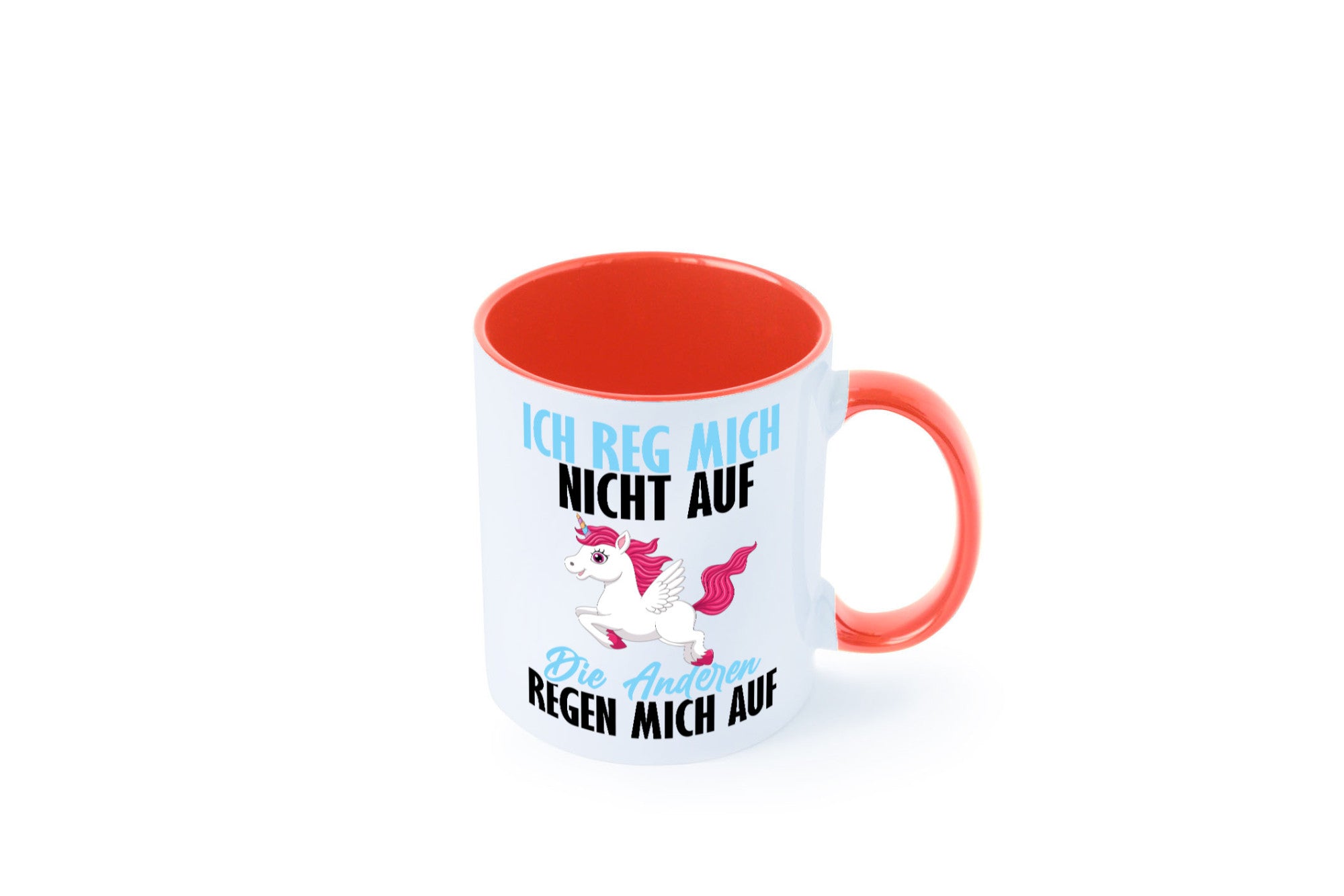Ich reg mich nicht auf lustiger Spruch Geschenk Humor Geschenkidee Tasse