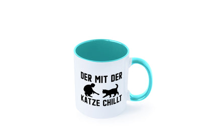 Mit der Katze | Chillen Katzenliebhaber Tierfreund lustiger Spruch Geschenk