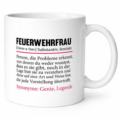 Feuerwehrfrau | Spruch Beruf Feuerwehr lustig Humor Arbeit Kollegen Büro